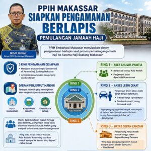 PPIH Embarkasi Makassar Siapkan Tiga Ring Pengamanan Saat Pemulangan Jamaah Haji
