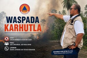 Musim Kemarau, BPBD Sulbar Tekankan Pentingnya Edukasi Pencegahan Kebakaran Hutan dan Lahan kepada Masyarakat