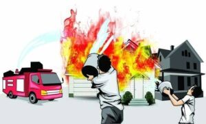 Tiga Rumah Panggung di Soppeng Terbakar