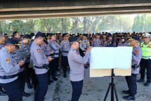 833 Personel Polrestabes Makassar Ikuti Apel Pengamanan Aksi Unjuk Rasa