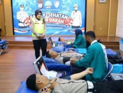 Sambut Hari Lalu Lintas ke-71, Satlantas Polrestabes Makassar Gelar Donor Darah