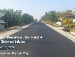 Program MYP Pemprov Sulsel, Ruas Jalan Salaonro Soppeng-Batas Wajo Kini Mulus